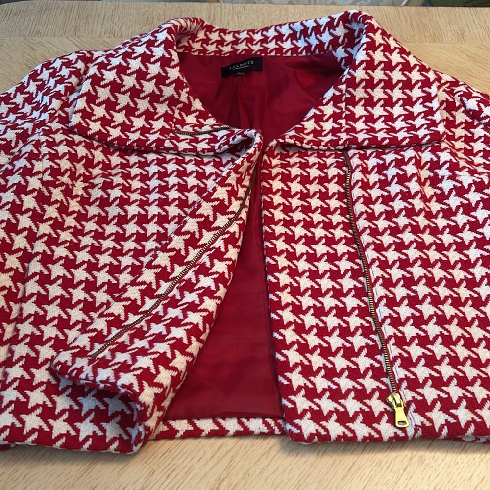 Talbots Houndstooth Wool Cropped Jacket (16 Wp) - image 8